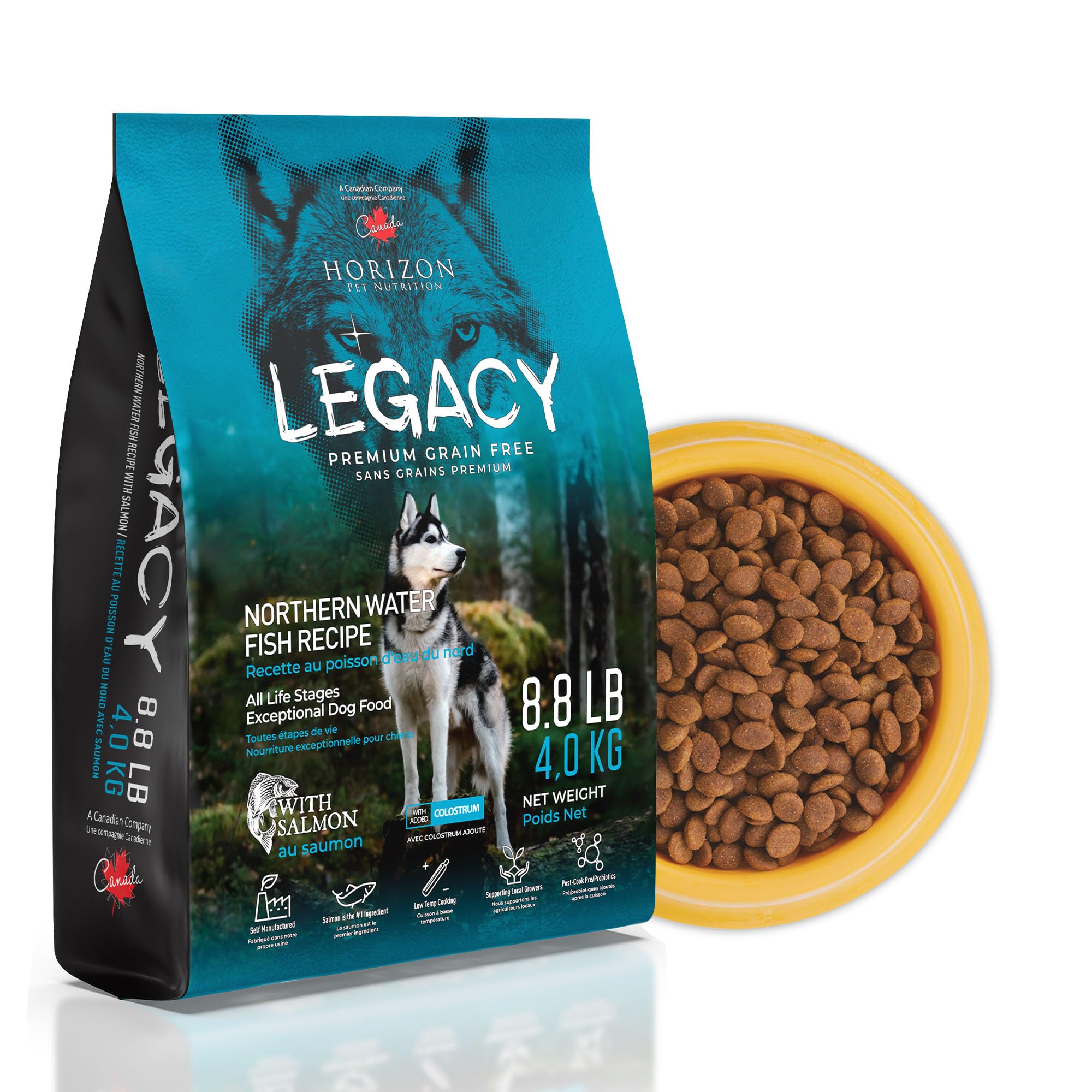 LEGACY Premium Grain-Free Dog Food | Northern Water Fish Dry Dog Food Recipe | Nutritious Salmon Formula Dog Food for All Life Stages | 8.8 lb