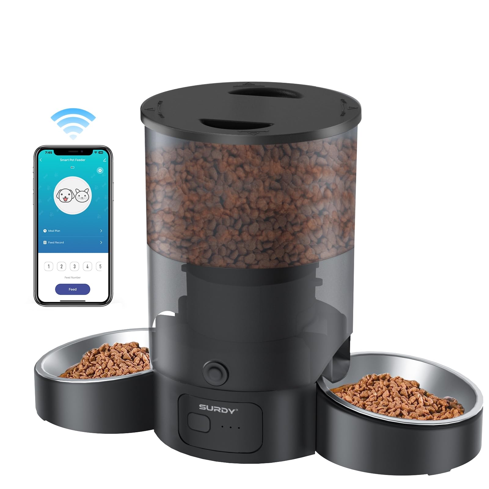 SURDY Smart Dual Cat Feeder 3L