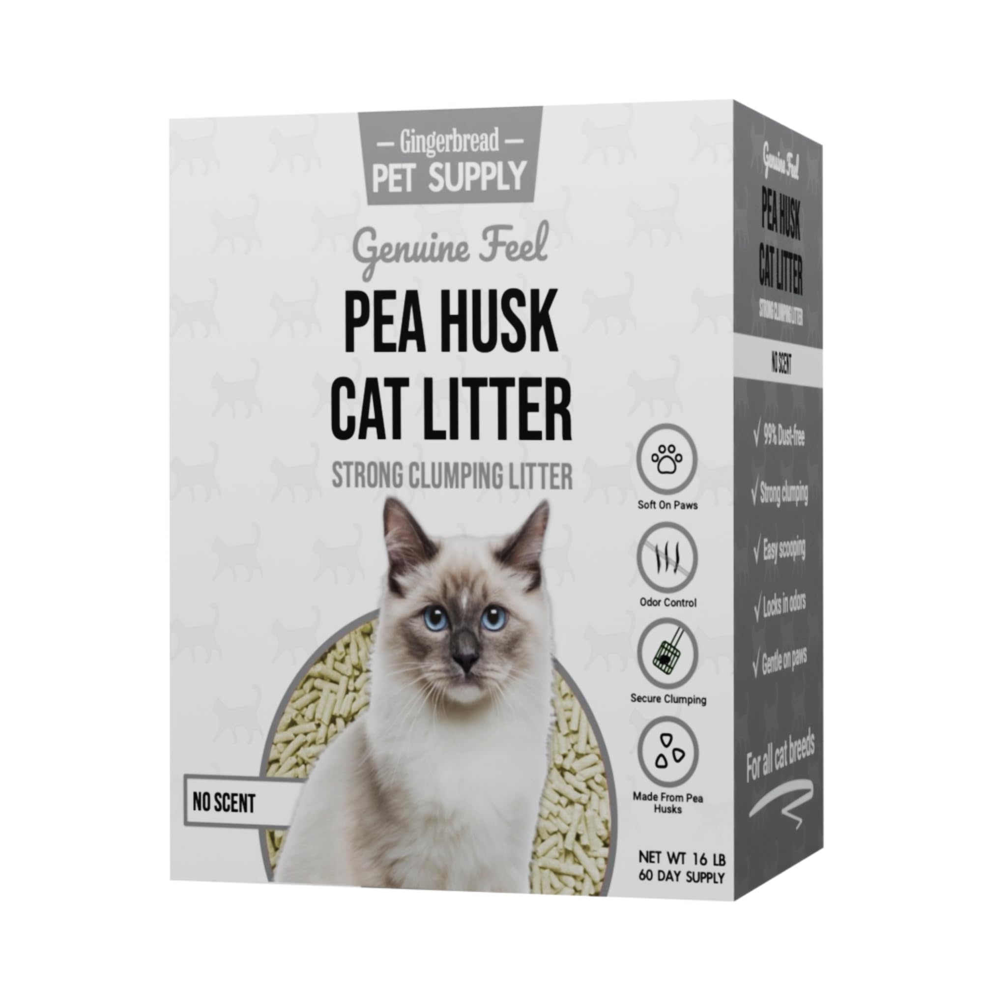 Gingerbread Pure Pea Husk Cat Litter