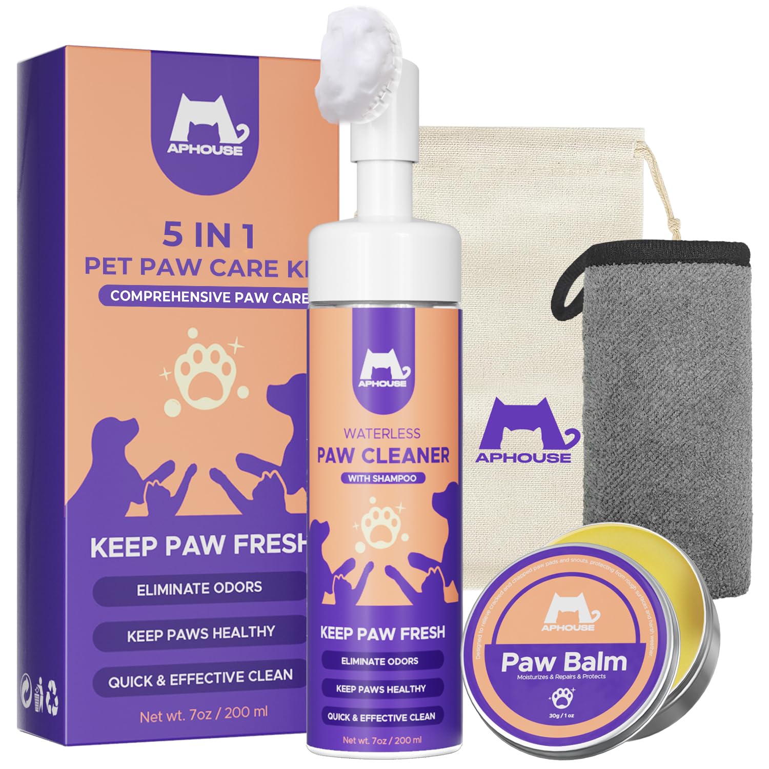 PawPure No-Rinse Dog & Cat Care Kit