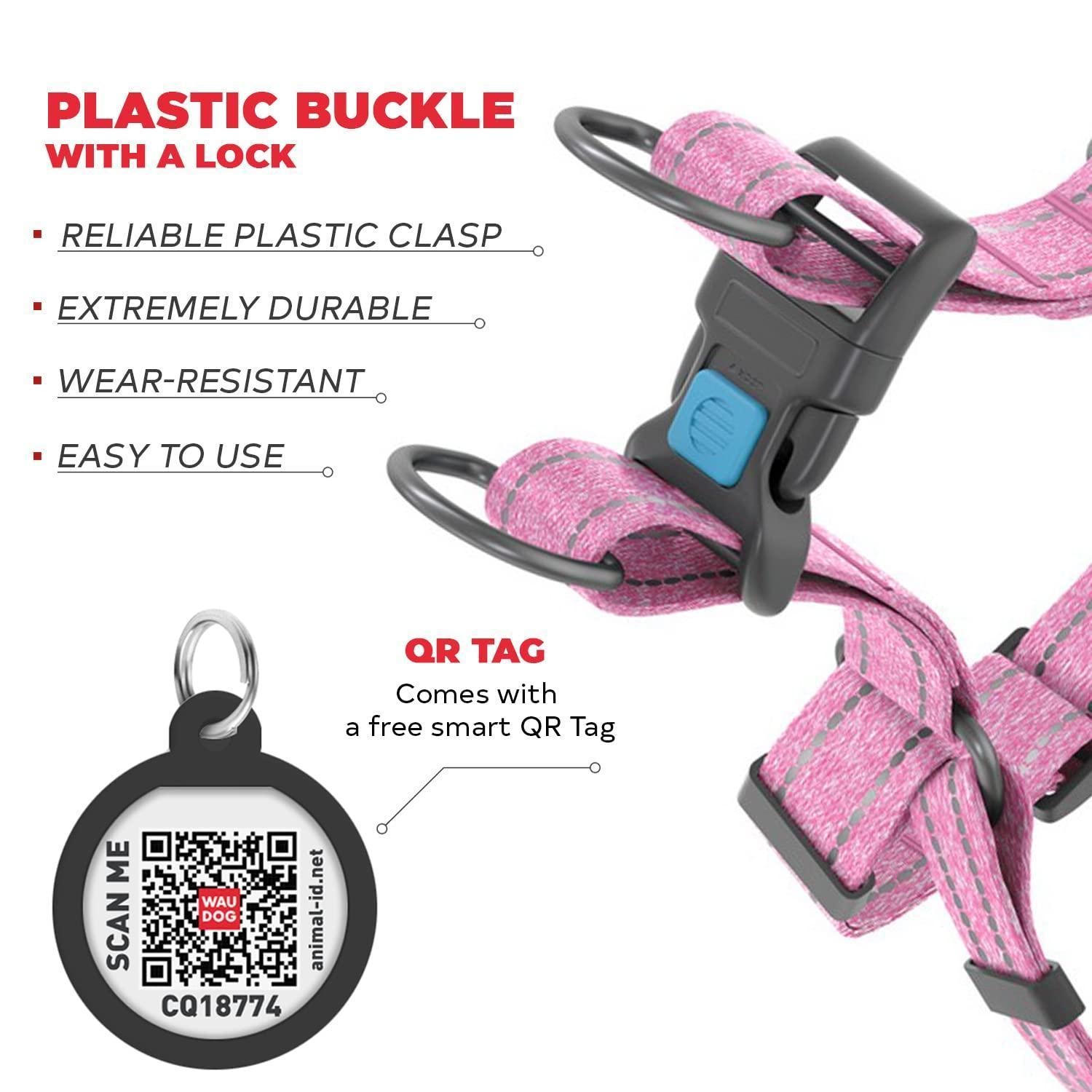 Eco Soft Pink Large Dog Harness