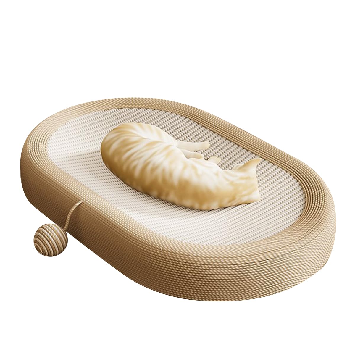 Panup Oval Cat Scratcher Lounge with Ball - 24