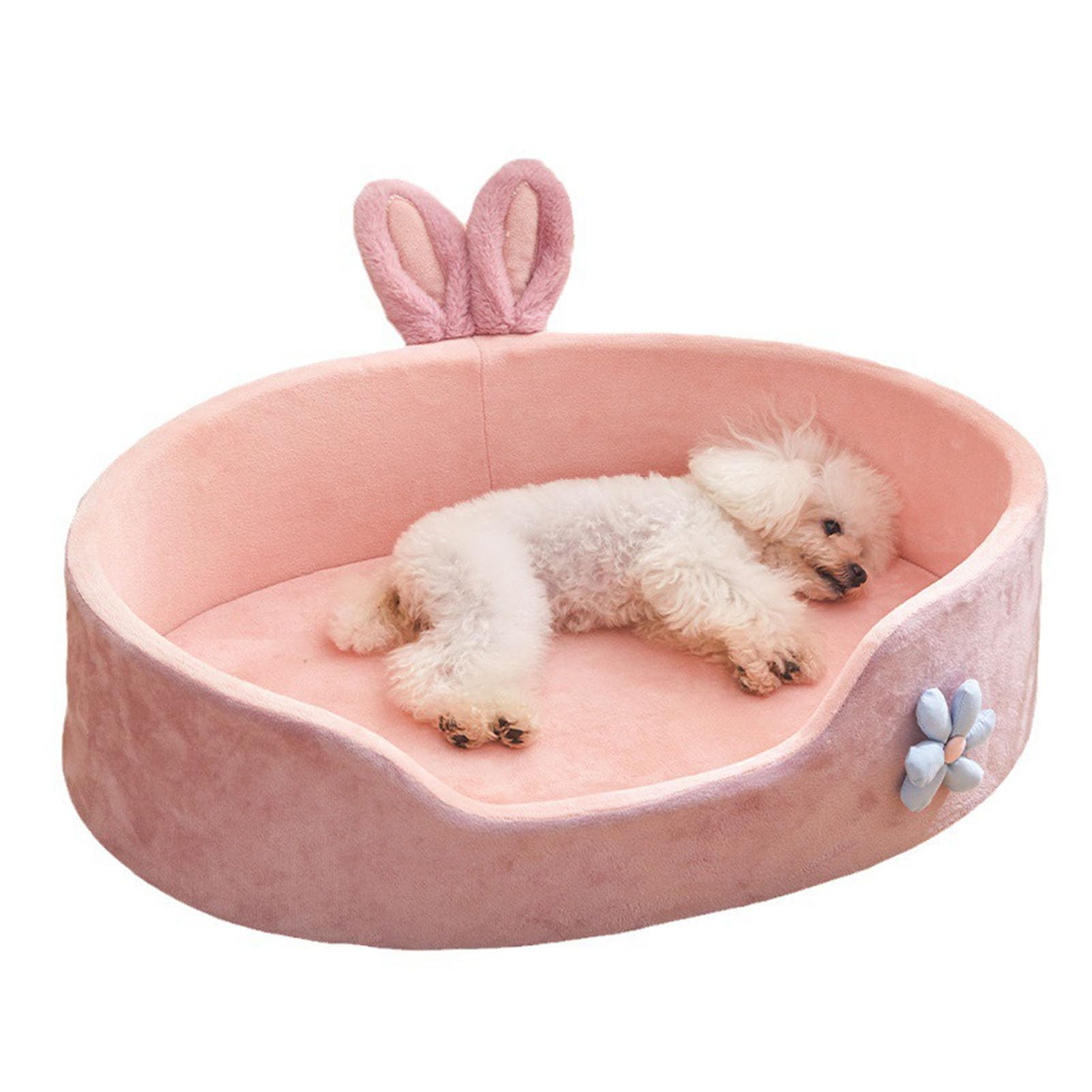 Cozy Pink Princess Pet Bed