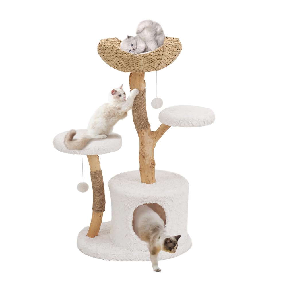 Unipaws Deluxe Wood Cat Tower