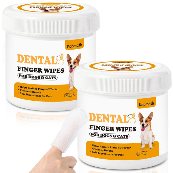 Kopmath Dental Finger Wipes for Pets